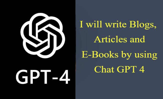 Gig Preview - Write blogs, articles and ebooks by using chat gpt 4