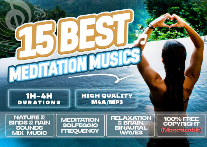 Gig Preview - Provide 15 best ambient meditation, relaxing, nature and birds sounds