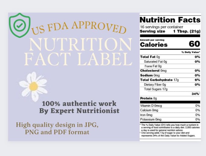 Gig Preview - Design authentic fda approved nutrition fact label and supplement label packing