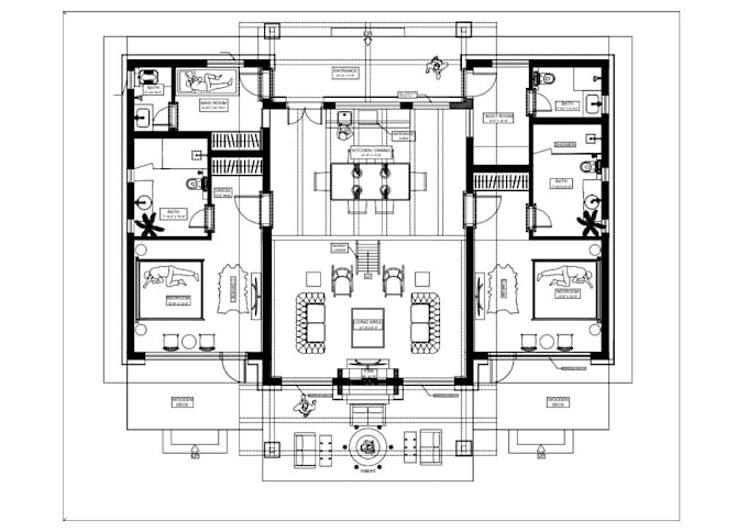 Gig Preview - Do 2d floor plan blueprints, architectural planning, real estate house plans