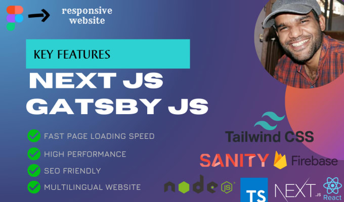 Gig Preview - Create landing page, fullstack app in nextjs tailwind restapi