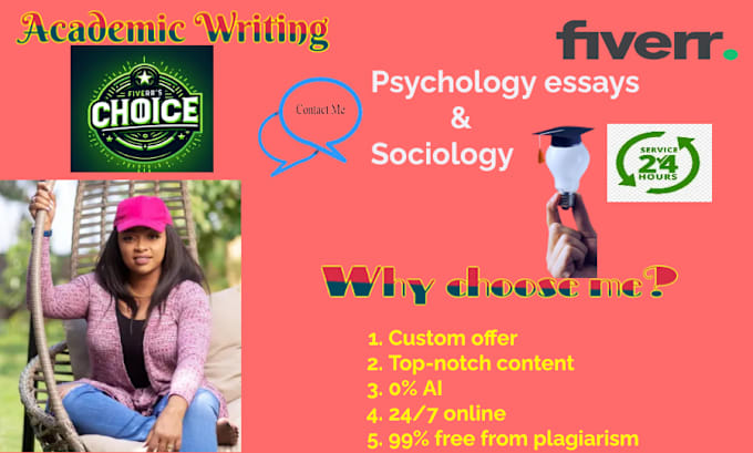 Gig Preview - Do psychology work, sociology essays and articles