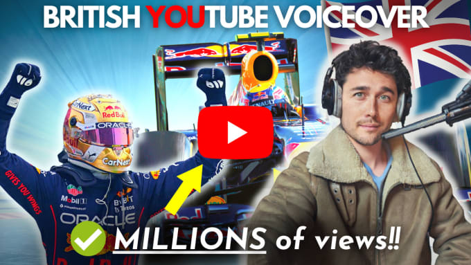 Gig Preview - Voiceover your f1 youtube video in british english