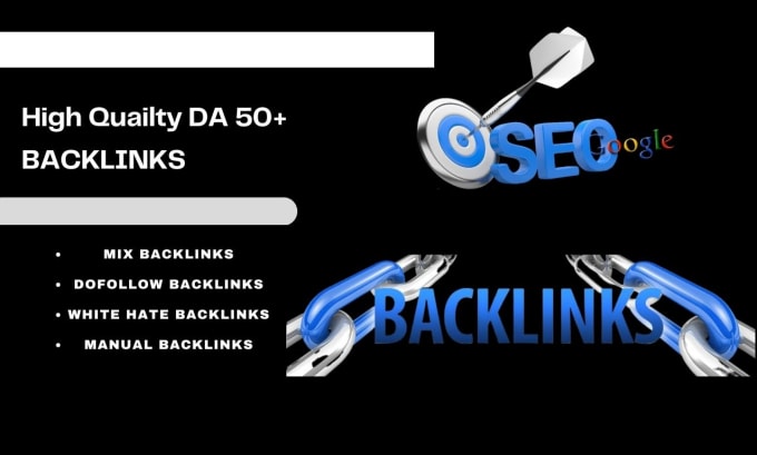 Gig Preview - High da dofollow backlinks, white hat SEO link building