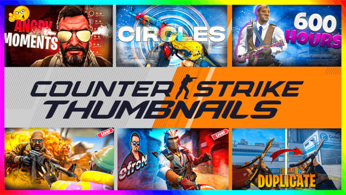 Gig Preview - Design clickable counter strike 2,cs2 thumbnails fast