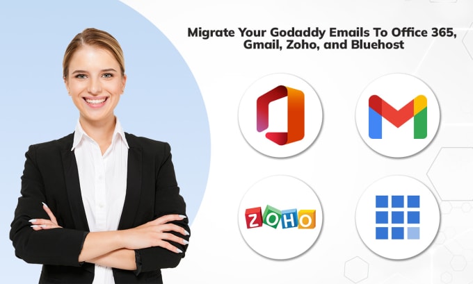 Gig Preview - Migrate your godaddy emails to office 365, gmail, zoho, and bluehost