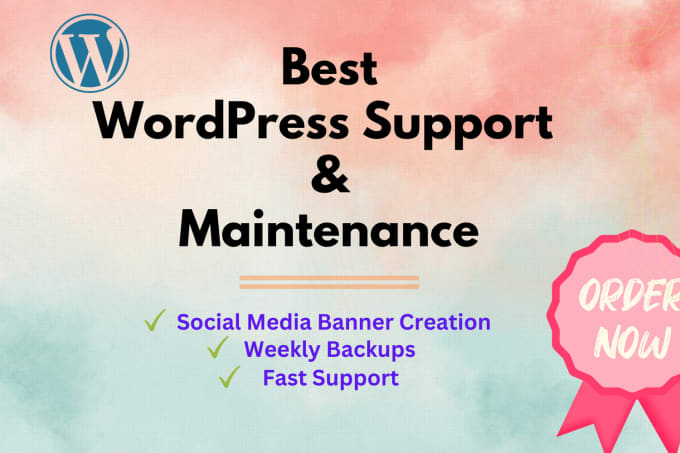 Gig Preview - Provide 30 days of wordpress website support and maintenance