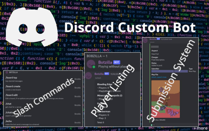 Gig Preview - Make moderation, ai, custom, automation or clone a discord bot