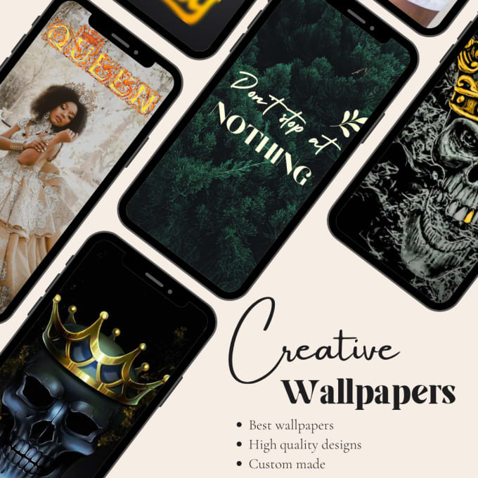 Gig Preview - Design a creative custom wallpaper for your mobile and desktop