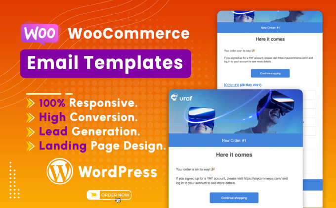 Gig Preview - Custom design your woocommerce email templates