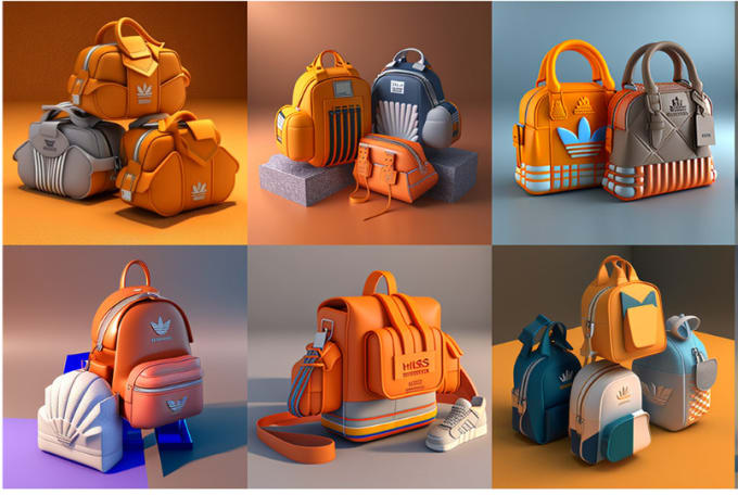 Gig Preview - Design luxury 3d bag, 3d back pack and 3d bag animation for commercial purpose