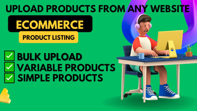 Gig Preview - Upload simple or variable products in woocommerce wordpress