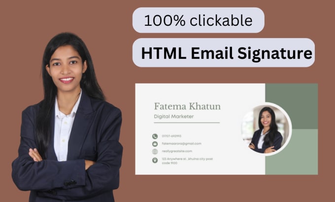 Gig Preview - Create the best HTML, email signature