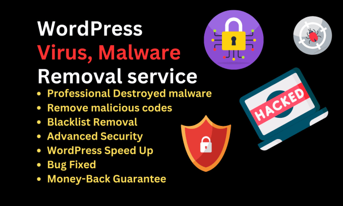 Gig Preview - Malware removal, secure hacked wordpress site