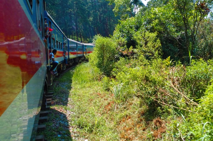 Gig Preview - Provide a video of a sri lankan train passing through a natural environment