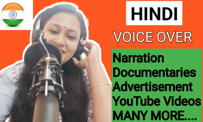 Gig Preview - Be your indian female hindi voice over expert