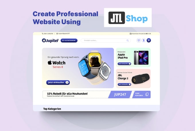 Gig Preview - Create UI UX for jtl and gambio shop