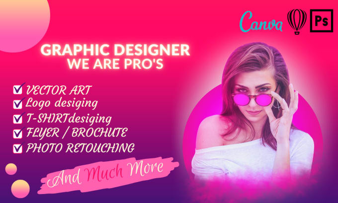 Gig Preview - Be your profesional graphic designer for any designing project