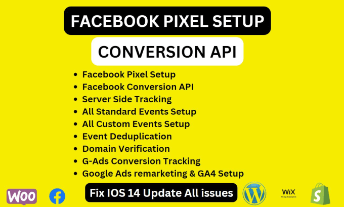 Gig Preview - Setup facebook pixel conversion API server side tracking with GTM ios 14 update