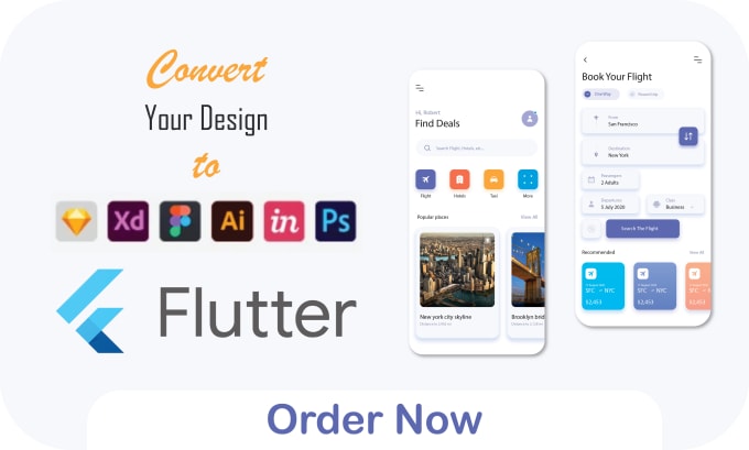 Gig Preview - Convert figma, xd and PSD to responsive flutter app