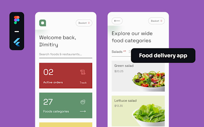 Gig Preview - Do food delivery, recipe app, meal planning or any food app