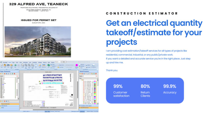 Gig Preview - Do electrical and low voltage quantity takeoff and estimate