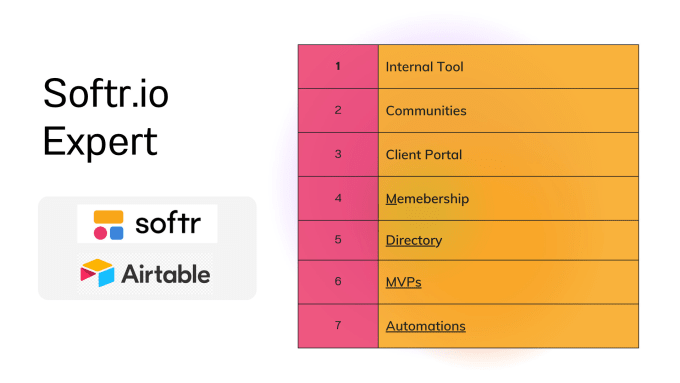 Gig Preview - Be your softr and airtable expert for creating web apps