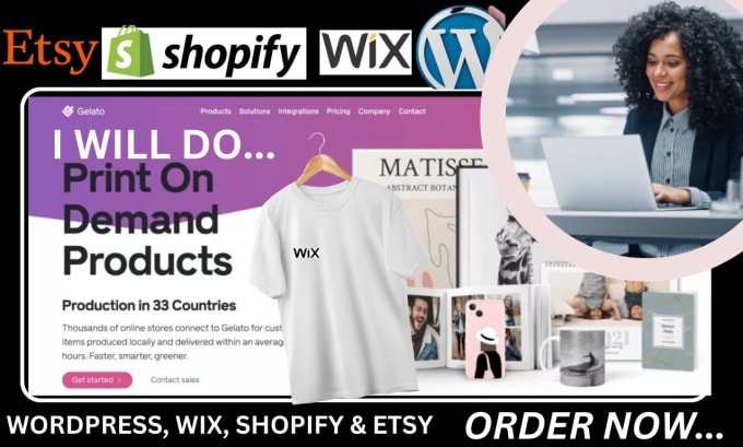 Gig Preview - Design ecommerce website store using woocommerce,shopify with printfy and others