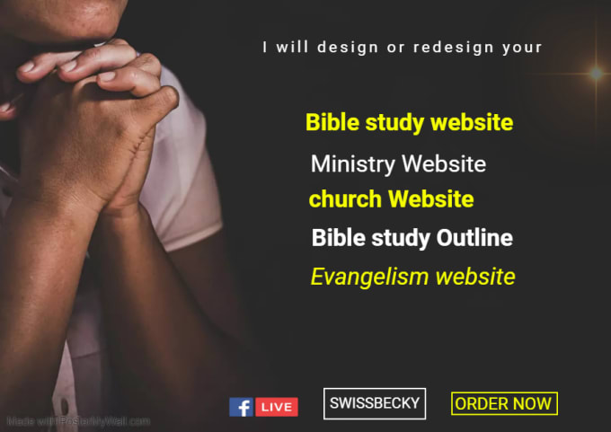 Gig Preview - Design evangelism website, church website with livestream and donation function