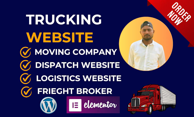 Gig Preview - Do trucking, logistics, freight broker, moving company website, dispatch website