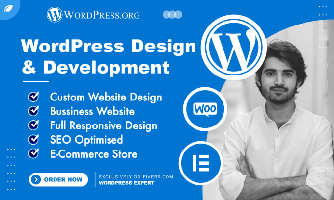 Gig Preview - Design modern responsive wordpress website and ecommerce store