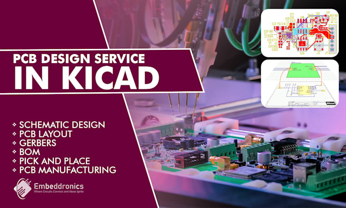 Gig Preview - Design pcb for you in kicad pcb design software