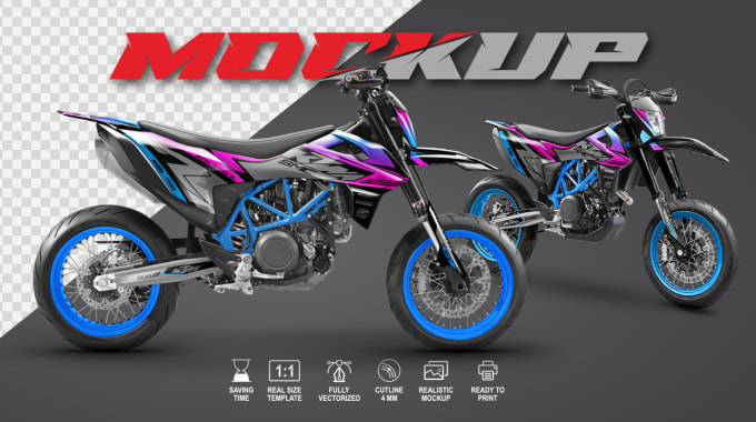 Gig Preview - Make graphics, print layouts and motorcycle mockups