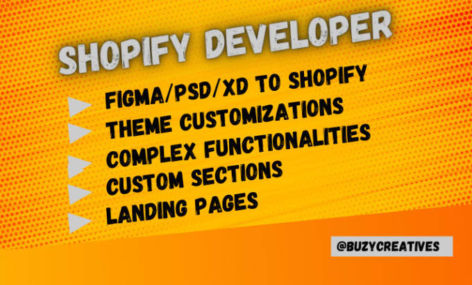 Bestseller - do shopify website development, designing, customization, and bug fixing