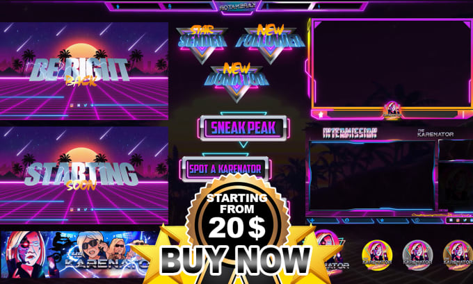 Gig Preview - Design professional twitch overlay stream packages and more