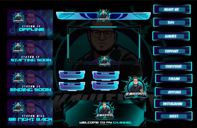 Gig Preview - Create a twitch overlay pack for gamers