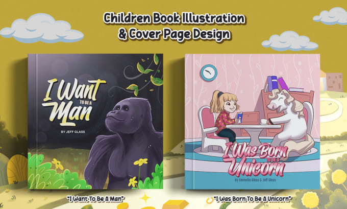 Gig Preview - Create children book illustrations and book cover design