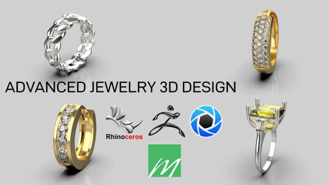 Gig Preview - Make your jewelry 3d designs