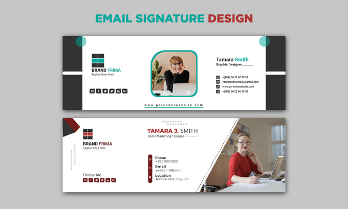 Gig Preview - Do professional clickable HTML email signature design