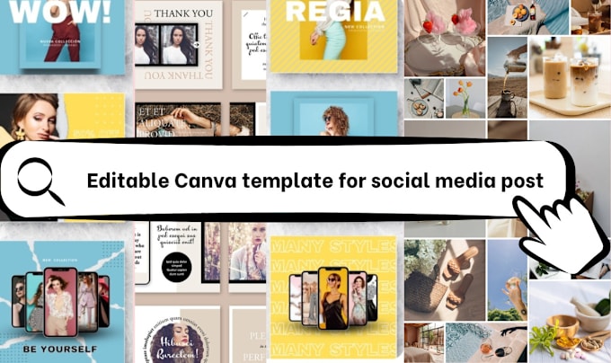 Gig Preview - Design editable canva templates for  social media posts