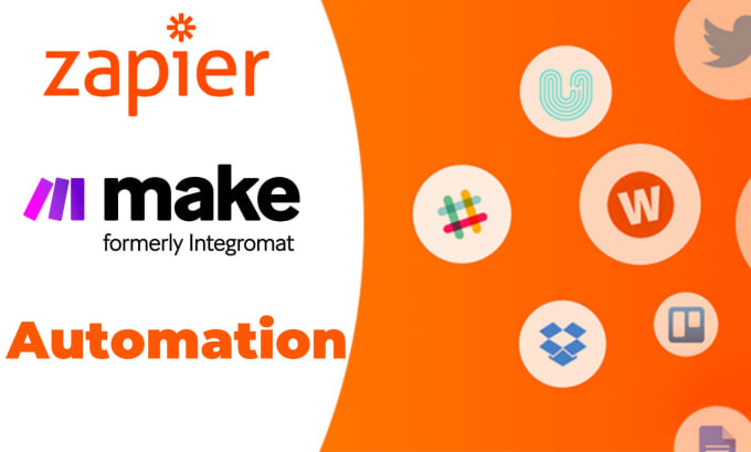 Gig Preview - Automate your business workflows with zapier or integromat