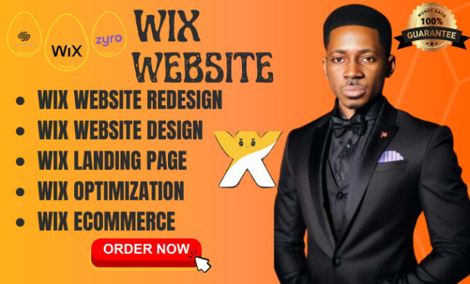 Gig Preview - Wix website design wix website redesign wix store wix seo wix dropshipping