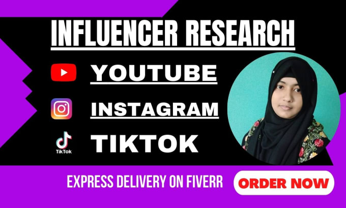 Gig Preview - Find, research and collect youtube influencers email list for your outreach