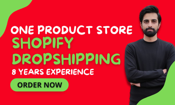 Gig Preview - Build a converting one product shopify dropshipping store