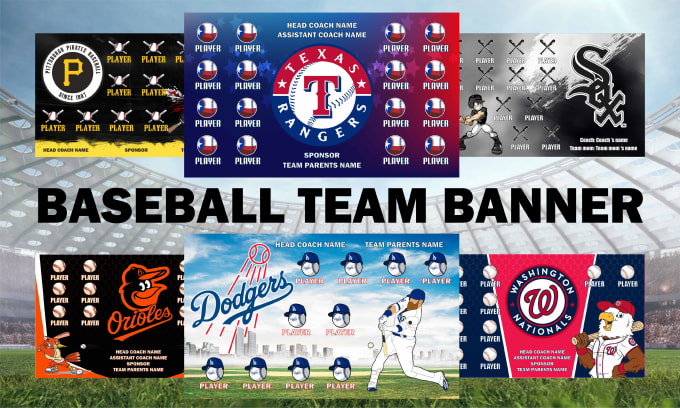 Gig Preview - Design baseball team banner your name custom