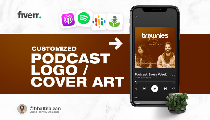 Gig Preview - Create custom podcast logo design and podcast cover art