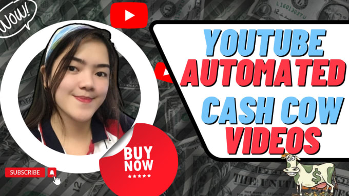 Gig Preview - Create automated cash cow, cash cow youtube, cash cow channel, cash cow videos