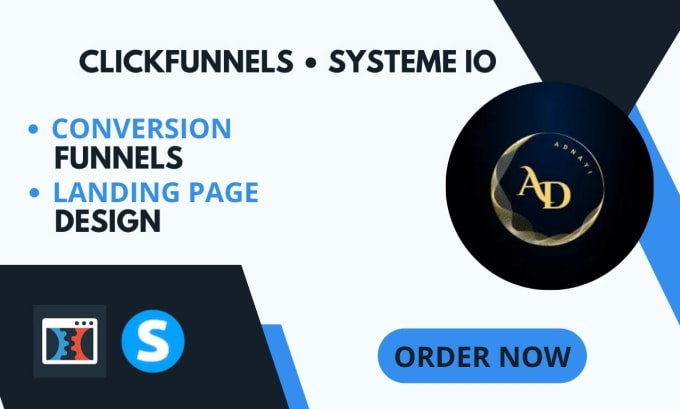 Gig Preview - Do sales funnel in clickfunnels, systeme io, funnelish, landing page design