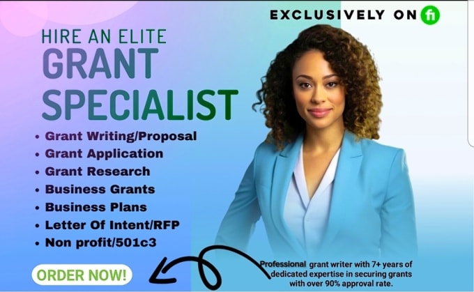 Gig Preview - Do grant research, grant proposal writing, grant application, 501c3