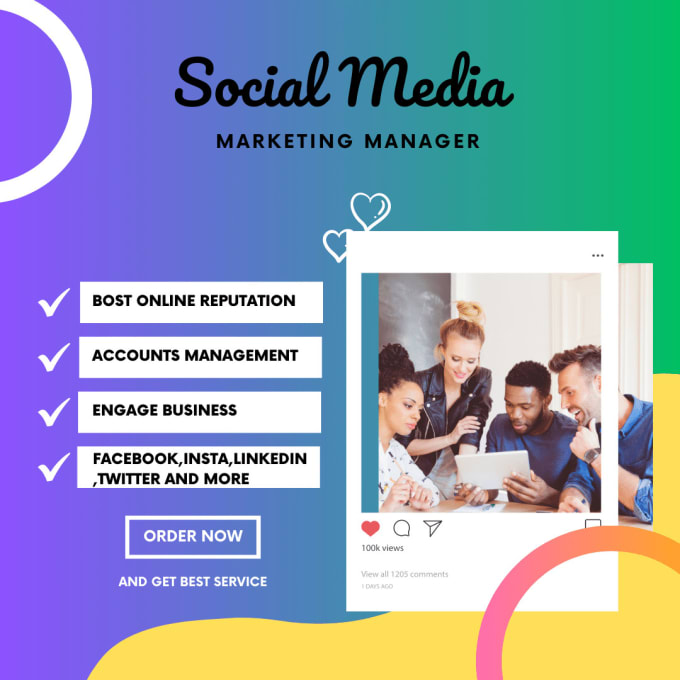 Gig Preview - Be your professional social media manager